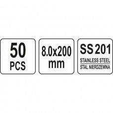 Coliere metalice reglabile din otel 8.0 x 200 mm Y..